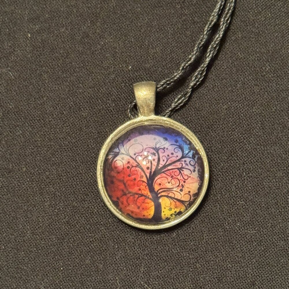 Vintage Fashion Necklace with Tree of Life Pendant